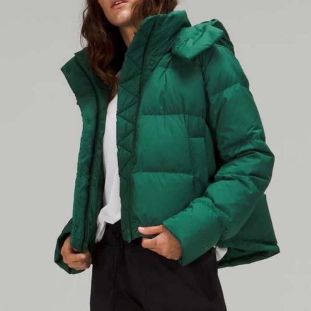 Lululemon Everglade Green Wunder Puff Jacket